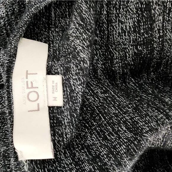 LOFT grey‎ heathered zippered cardigan sweater jacket Size medium - Picture 5 of 6